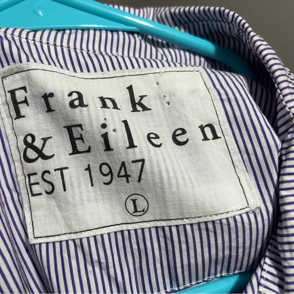 Frank and Eileen blouse striped button up size large - Picture 4 of 7